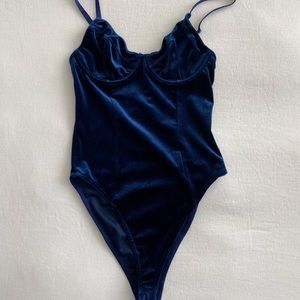 Blue Velvet Bodysuit